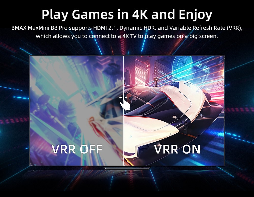 BMAX B8 Pro Mini PC, Intel Core i7-1255U Processor Up to 4.7GHz 10 Cores, 24GB DDR5 RAM 1TB NVMe SSD, WiFi 6 Bluetooth 5.2, 2*HDMI+1*Type-C 4K@60Hz Triple Display, 2*USB3.0 2*USB2.0 - EU