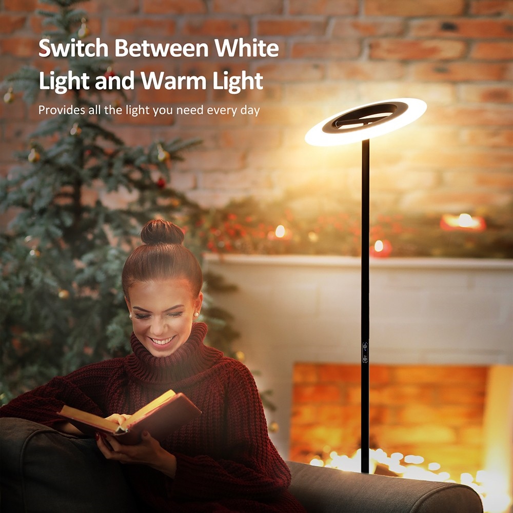 FIMEI MF18809 RGB LED podlahová lampa, 18 režimov RGB, 4 teploty farieb, diaľkové ovládanie, do obývačky, spálne, kancelárie - čierna