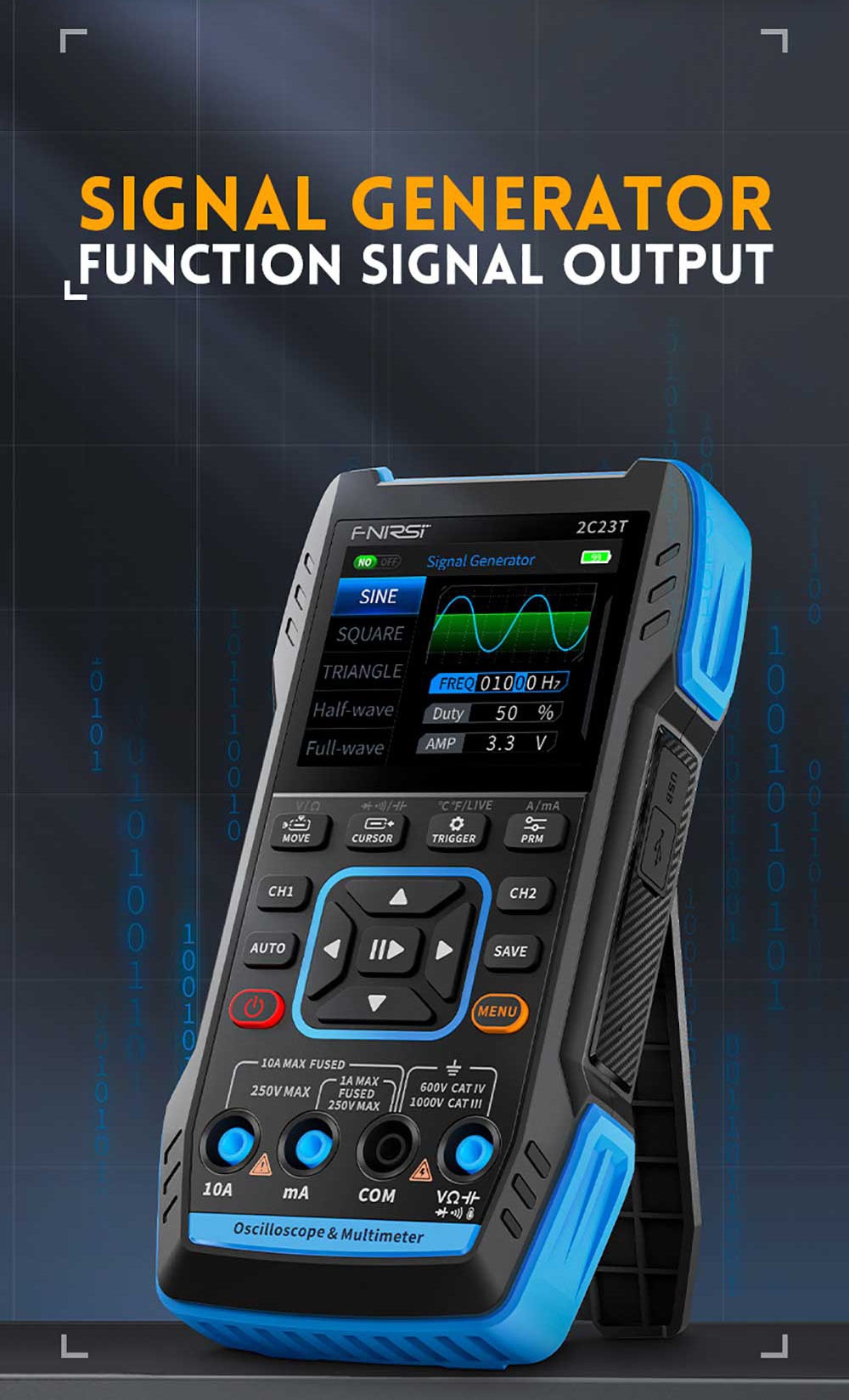 FNIRSI-2C23T-3IN1-Dual-Channel-10MHZ+2-50MS-or-s-Handheld-Di