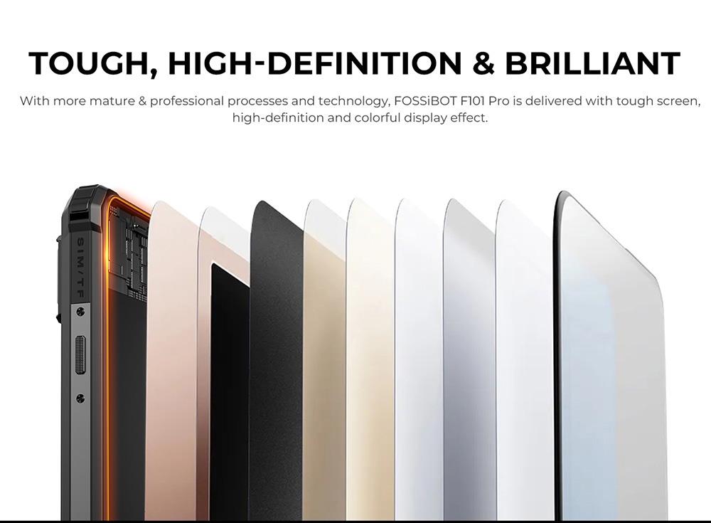 FOSSiBOT F101 PRO odolný smartfón, 8 GB+128 GB, trojitý fotoaparát s umelou inteligenciou, 1,32