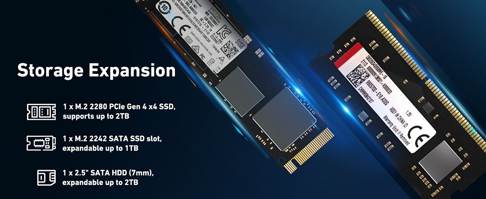 GEEKOM IT13 Mini PC, Intel i9-13900H 14 jadier 20 vlákien až 5,40 GHz, 32 GB DDR4 RAM 2TB SSD, 2*USB4.0(8K@60Hz)+2*HDMI2.0(4K@60Hz) 4 obrazovky, WiFi6E Bluetooth5.2, 3*USB3.2 1*USB2.0 1*Slot na kartu SD 1*Headphone Jack 1*2.5GbE LAN - EU Plug