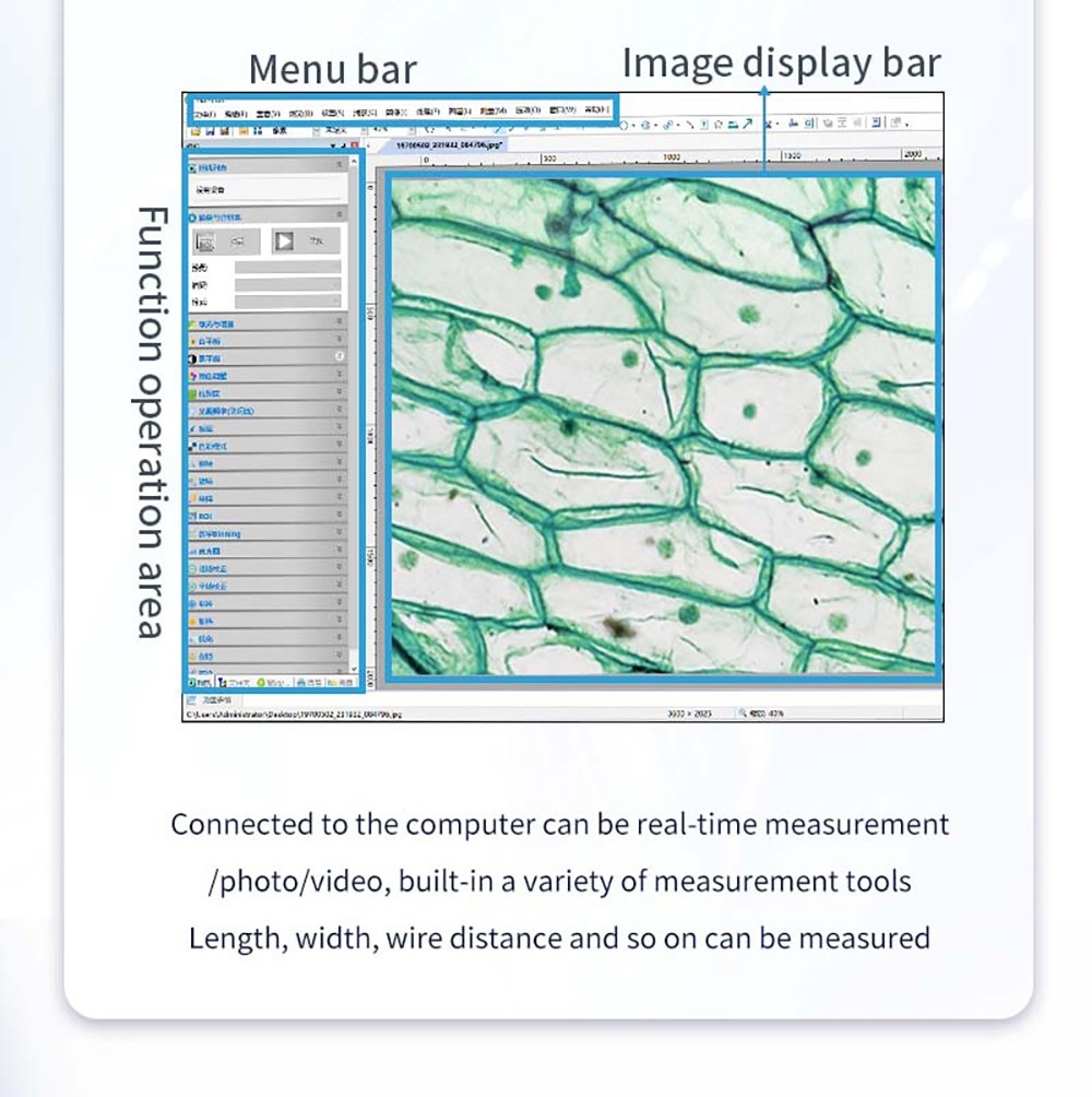 HAYEAR HY-800C 8MP 4K IMX Microscope Camera, UVC USB Measurement Electronic Digital Eyepiece for Repair PCB Soldering Astronomy