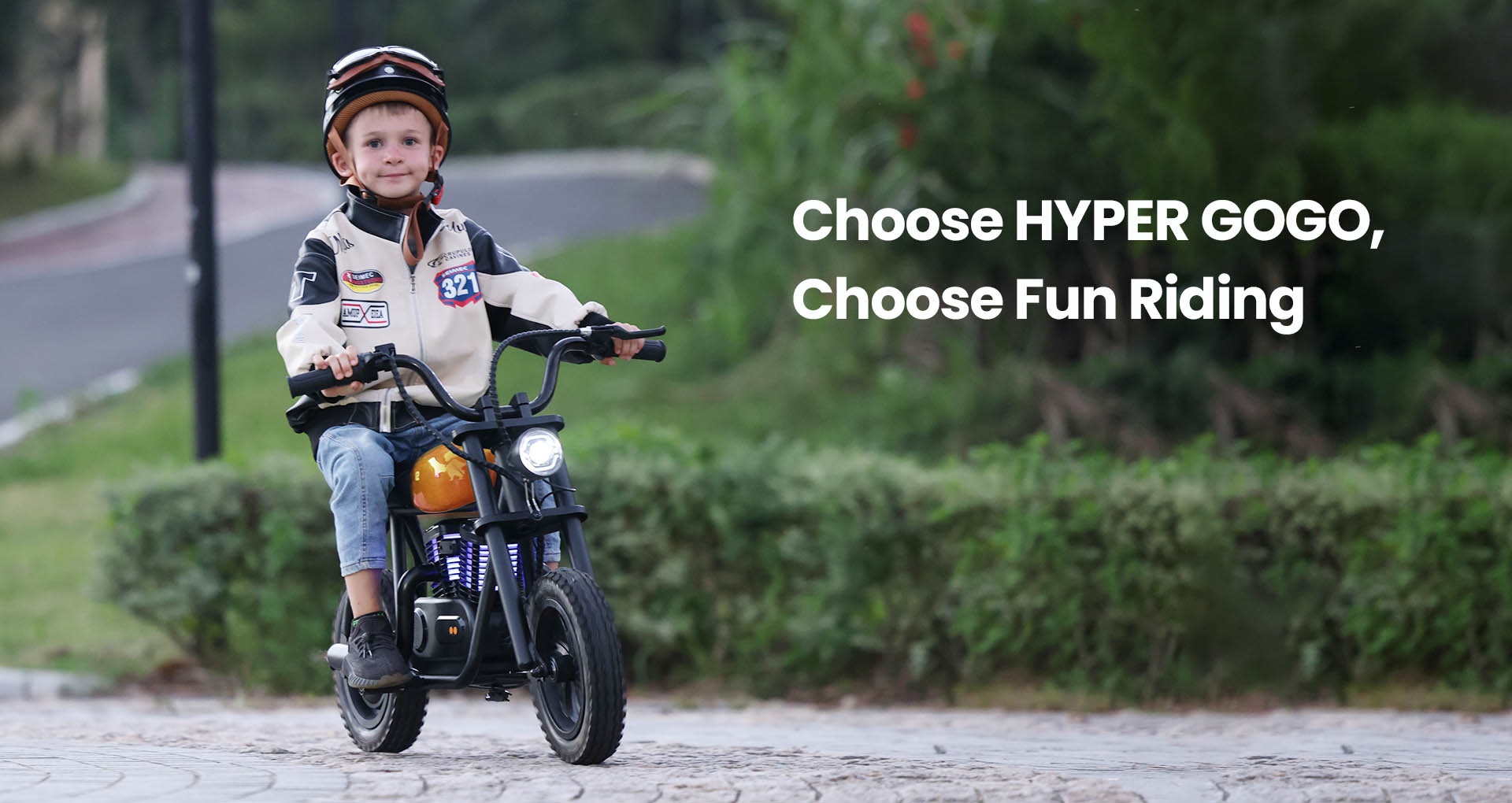 HYPER GOGO Pioneer 12 Plus Electric Chopper Motorcycle for Kids 24V 5.2Ah 160W with 12'x3' Tires, 12KM Top Range - Blue