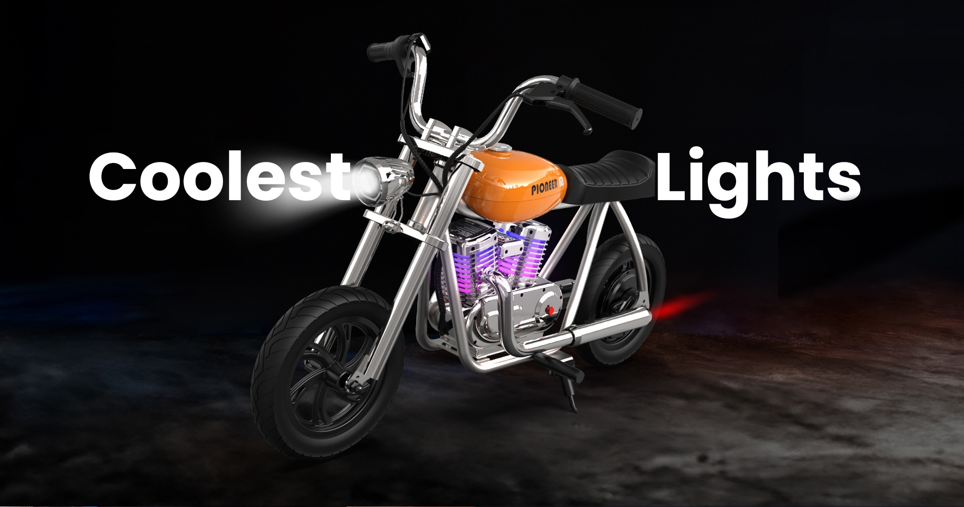 HYPER GOGO Pioneer 12 Plus with App Elektrická motorka pre deti, 24V 5.2Ah 160W s pneumatikami 12'x3', maximálny dojazd 12 km - modrá