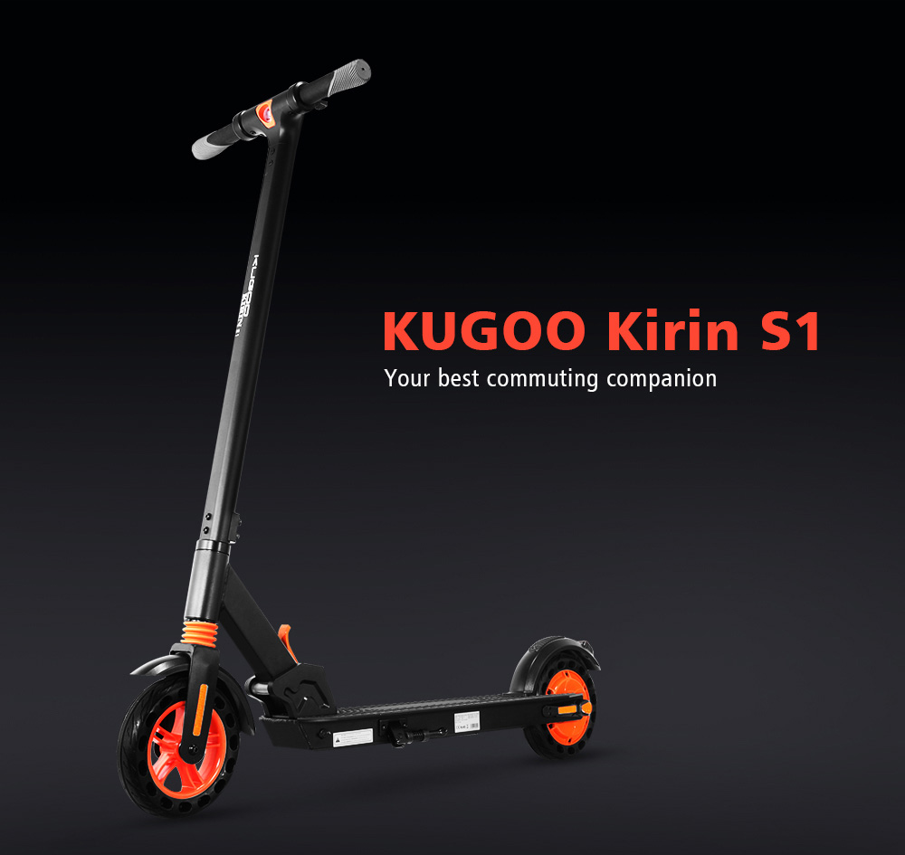 Refurbished KUGOO KIRIN S1 Electric Scooter 8 inches Tire 350W Brushless Motor 25km/h Max Speed APP control