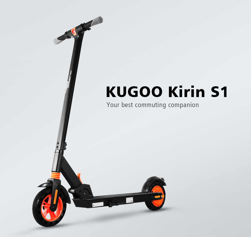 Refurbished KUGOO KIRIN S1 Electric Scooter 8 inches Tire 350W Brushless Motor 25km/h Max Speed APP control