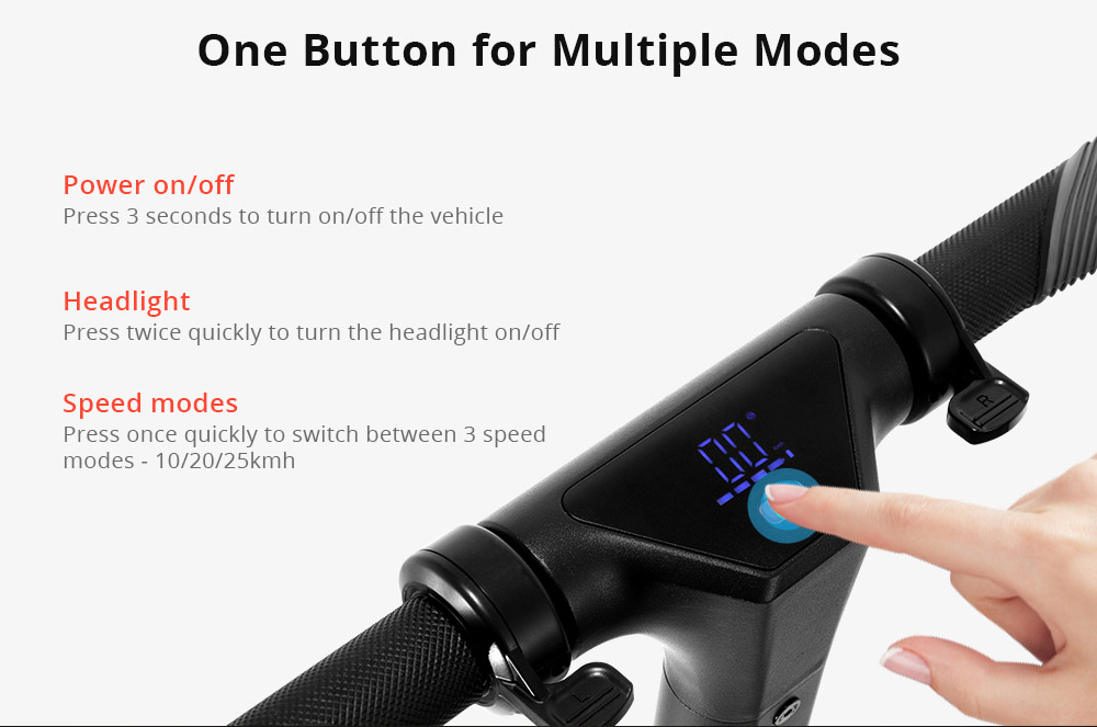 Refurbished KUGOO KIRIN S1 Electric Scooter 8 inches Tire 350W Brushless Motor 25km/h Max Speed APP control