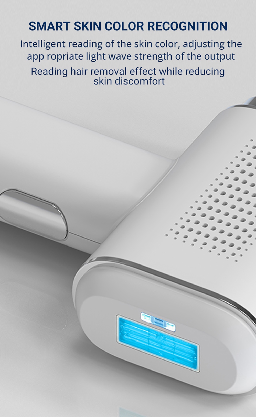 MOOLWEEL T023k Sapphire Freezing Point Painless Hair Removal, Intense Pulsed Light Therapy Device - EU Plug