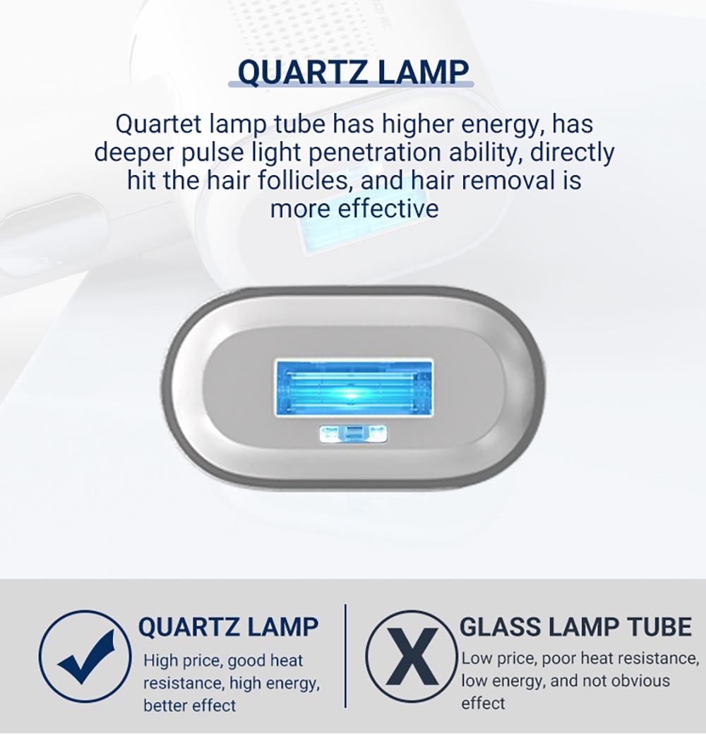 MOOLWEEL T023k Sapphire Freezing Point Painless Hair Removal, Intense Pulsed Light Therapy Device - EU Plug