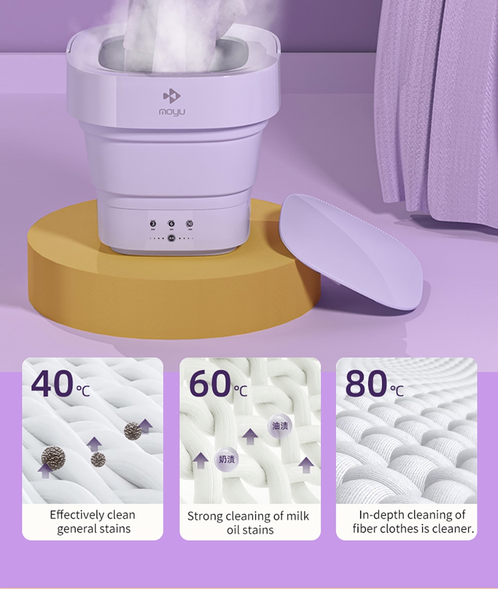 MOYU MINI01M Mini Portable Clothes Washing Machine Purple