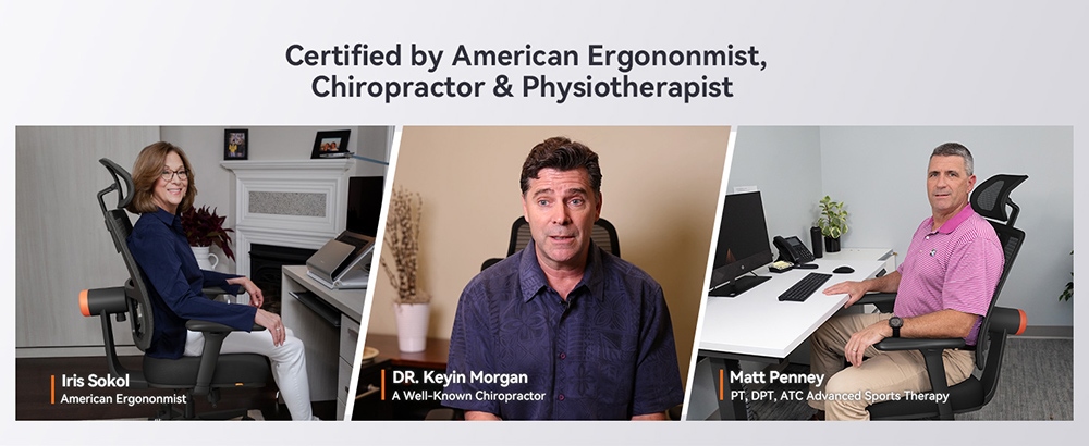 NEWTRAL MagicH-BPro Ergonomic Chair with Footrest, Auto-Following Backrest Headrest, Adaptive Lower Back Support, Adjustable Armrest, 4 Positions to Lock - Black