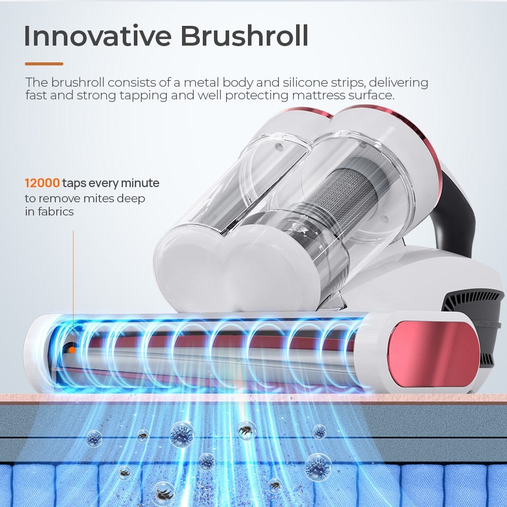 Smarock S10 Dual-Cup Smart Mite Cleaner, 13KPa Vacuum, 500W Power, 0.5L Dust Cup, 99.9% Mite Removal - EU Plug