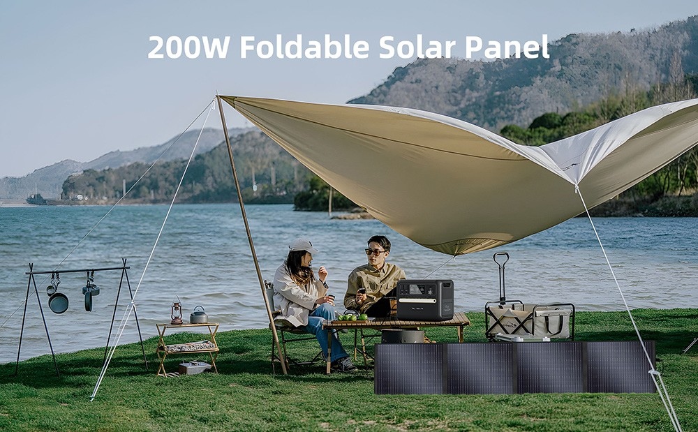 TALLPOWER TP200 200W prenosný skladací solárny panel, prenosná solárna nabíjačka, 24% účinnosť premeny energie