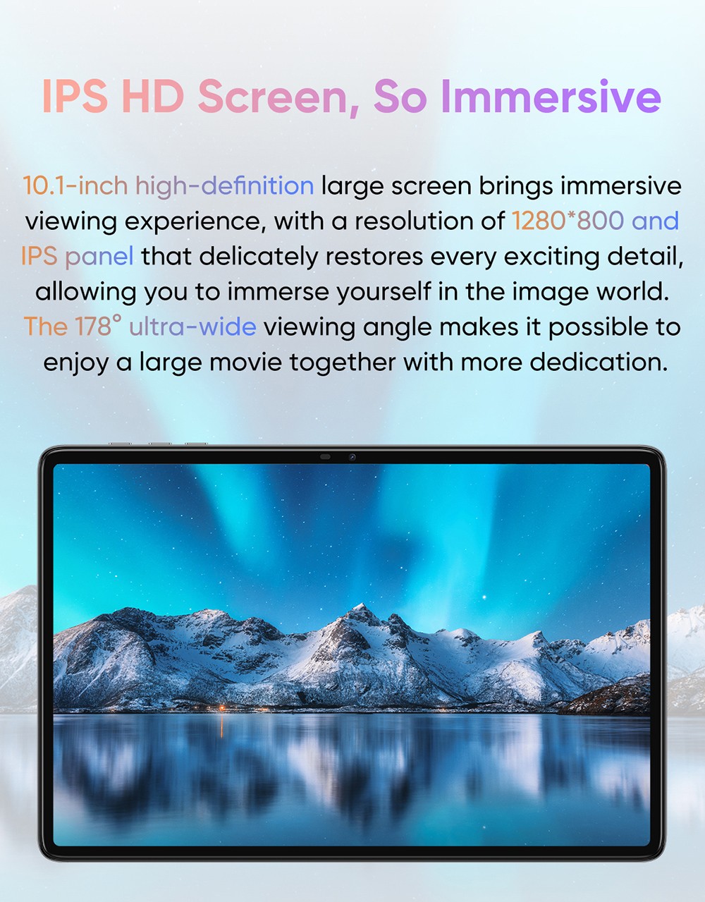 N-one NPad S 10.1'' Tablet MTK8183 Octa-Core CPU, Android 13 OS, 6GB RAM 128GB ROM, 5G WiFi, Bluetooth 5.0, 6600mAh Battery