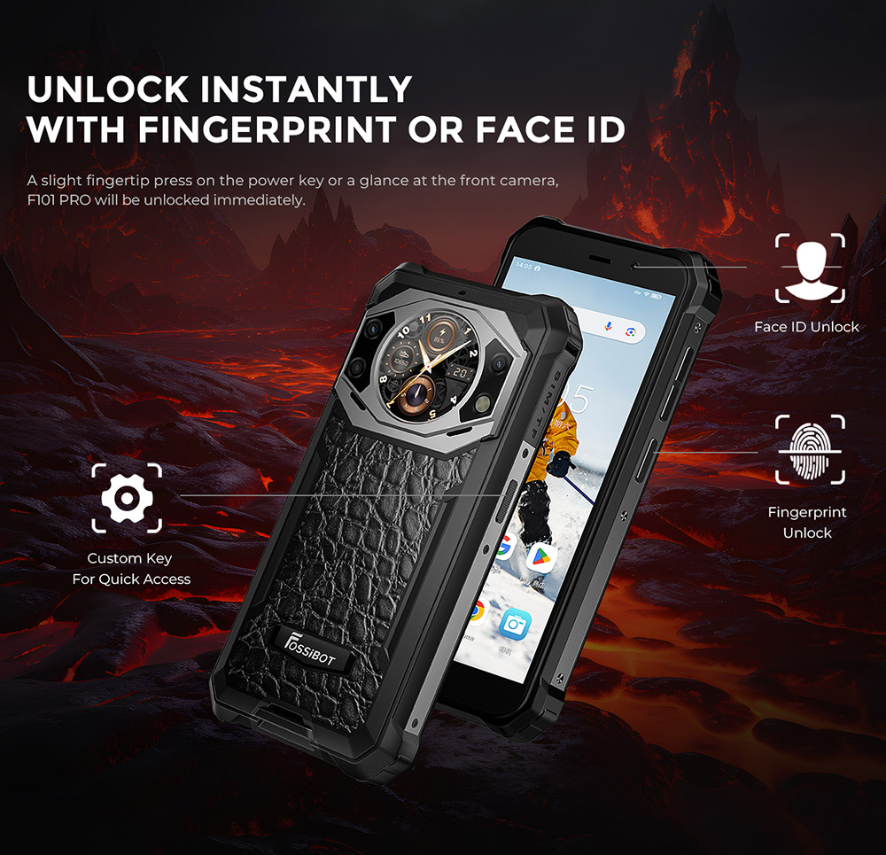 FOSSiBOT F101 PRO Rugged Smartphone Unlocked 2023 Black | Europe