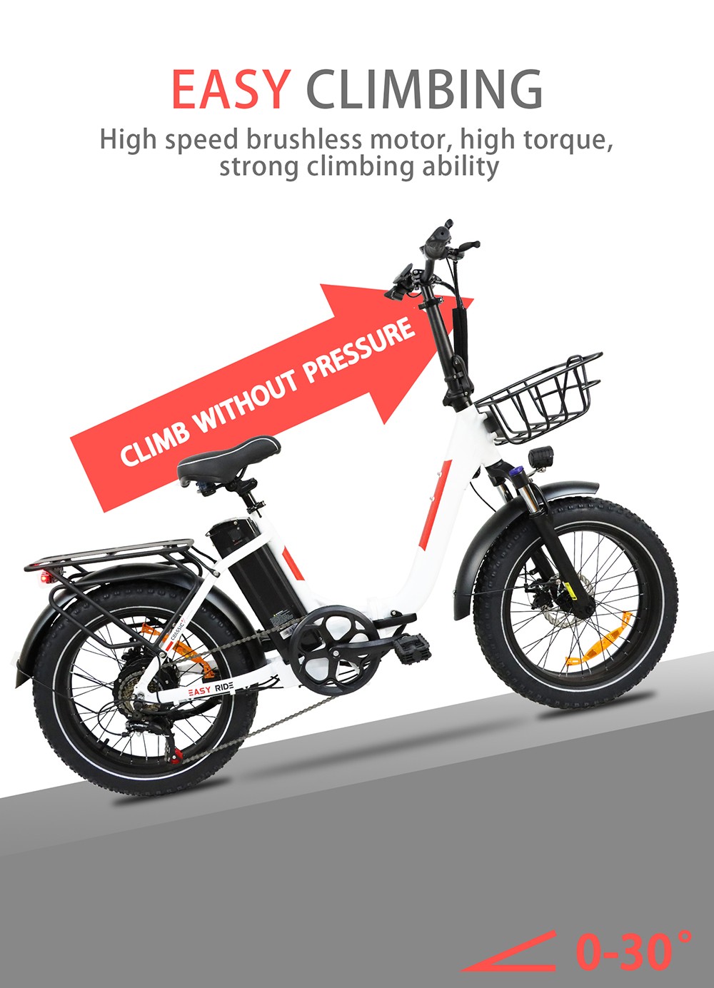 BAOLUJIE DZ2030 Electric Bike, 20*4.0inch Tire 500W Motor 48V 13Ah Removable Battery 40km/h Max Speed 35-45km Range SHIMANO 7-speed - Black
