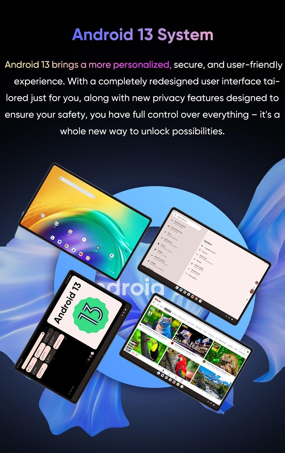 N-one NPad Plus Android 13 Tablet PC, MediaTek MTK8183 Octa Core 2.0GHz, 8GB+128GB, 10.36'' Full Display 2000x1200 2K Incell FHD IPS Screen 300Nits Brightness, 500g Ultra Light, Dual Wi-Fi Camera BT5.0, Type-C Micro SD, GPS BDS GLONASS Galileo A-GPS