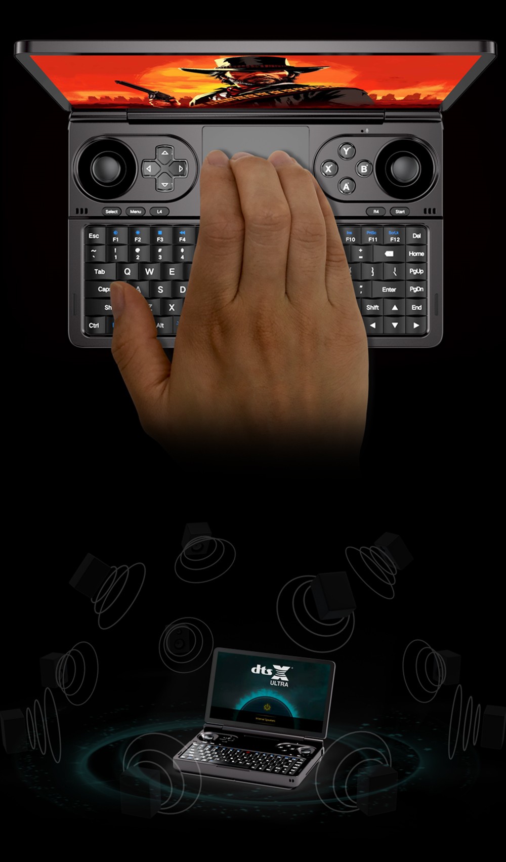 GPD WIN Mini 7-inch Handheld Gaming Console, AMD Ryzen 7 7840U, 120Hz Refresh Rate, 32GB RAM 512GB SSD, Full-Featured Type-C 65W Charging, Support Graphics Card Expansion Dock & USB4, Backlit Keyboard, 1*Oculink Port 1*microSD Card Reader - US Plug