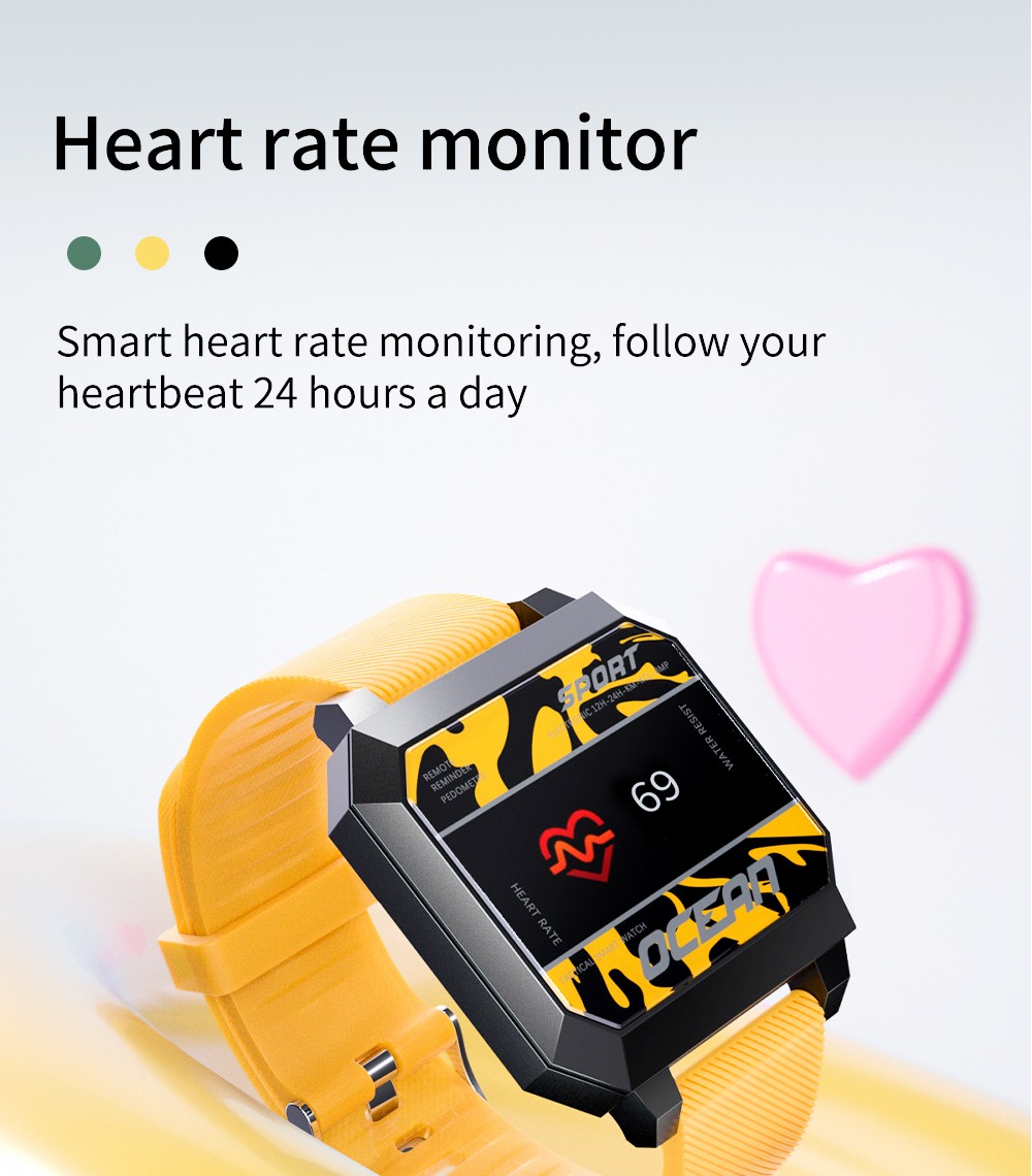 LOKMAT Ocean 2 Sport Smart Watch Fitness Tracker Anti-fatigue Heart Rate Clock for Android4.4 and iOS8.0 Green