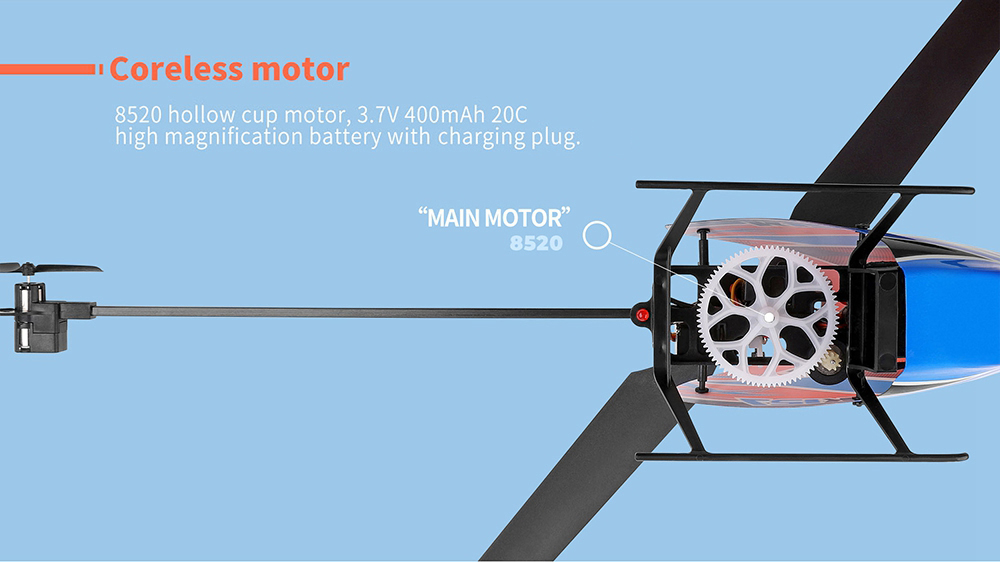 XK K127 4CH 6-Axis Gyro RC Helicopter Altitude Hold Flybarless RTF- One Battery