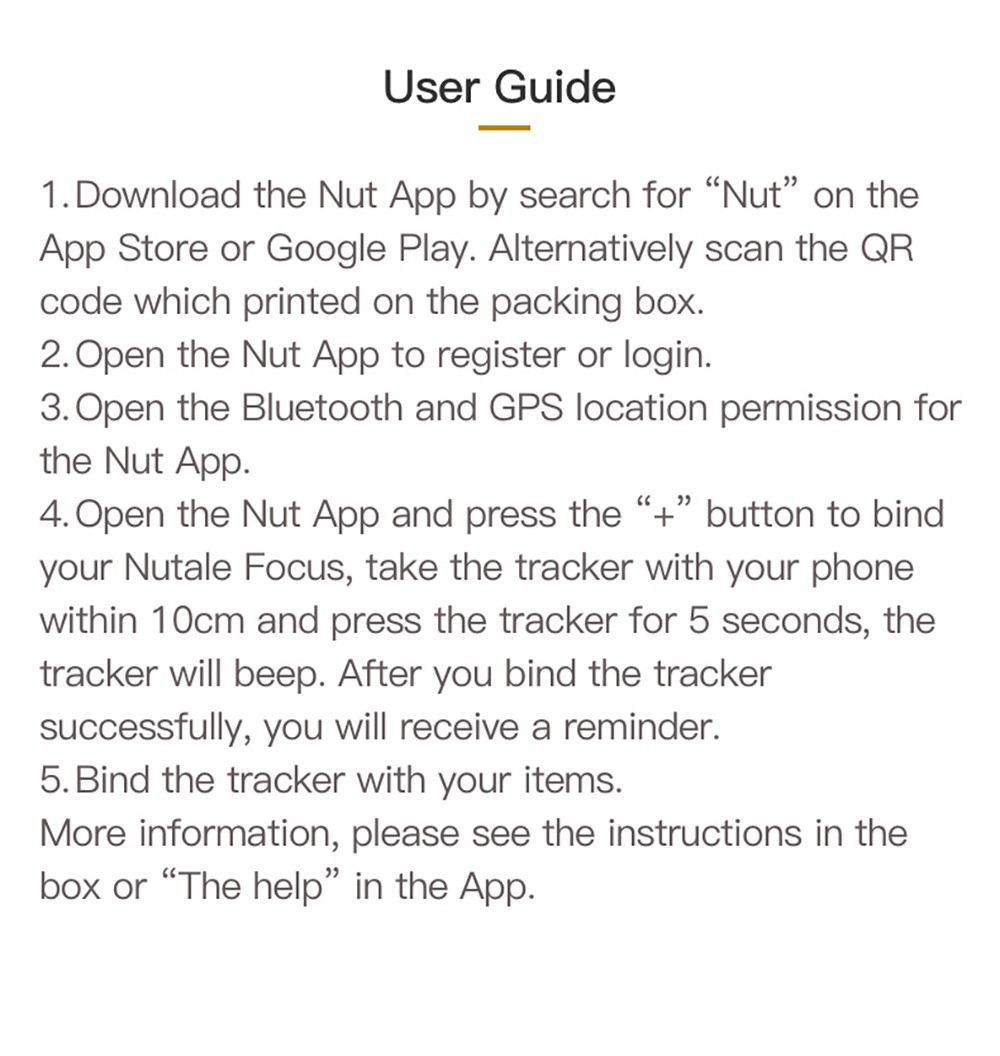 Nutale F9 Focus Smart Key Finder Mini Tag Bluetooth Tracker Anti Lost Reminder Wallet Phone Suitcase Finder Alarm Gold