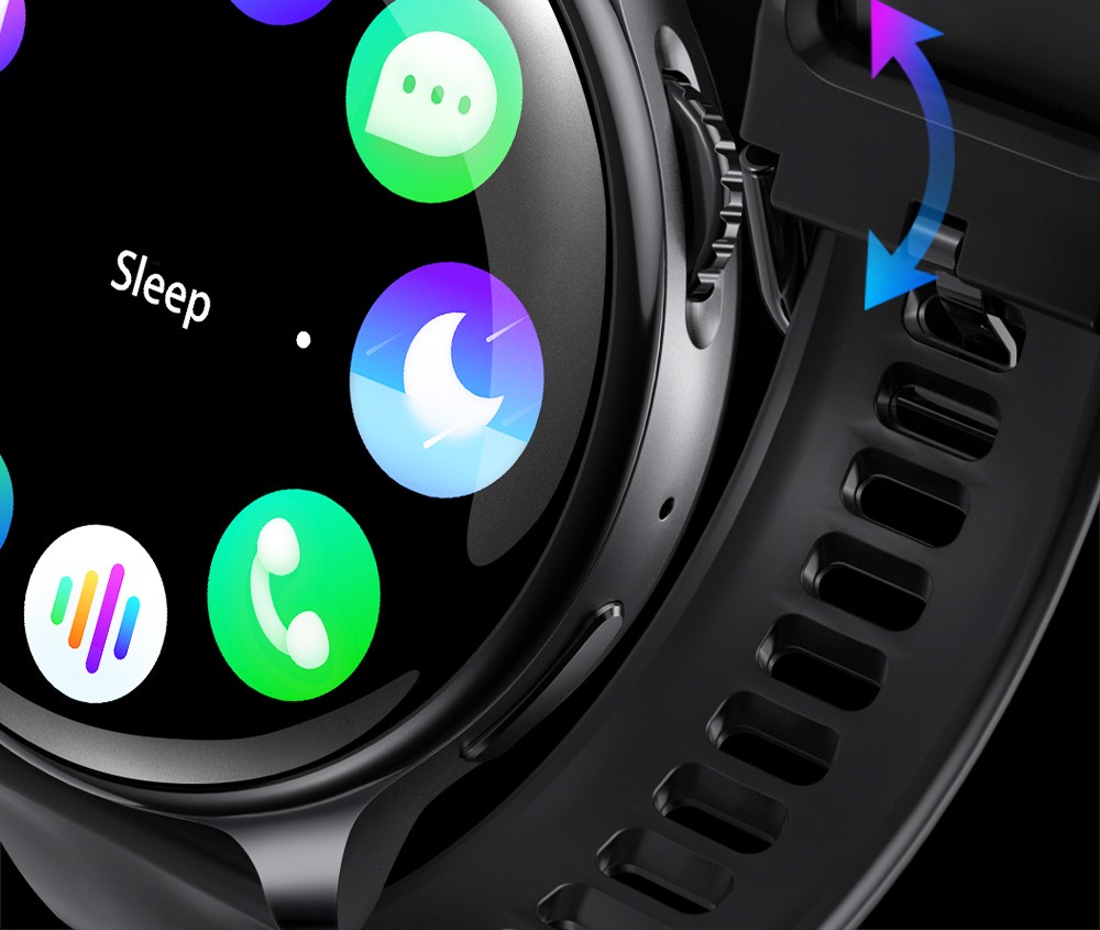LOKMAT Time 2 Smart Watch Bluetooth Call Heart Rate Monitoring Sports Watch with Sleep Tracker for Android iOS - Blue