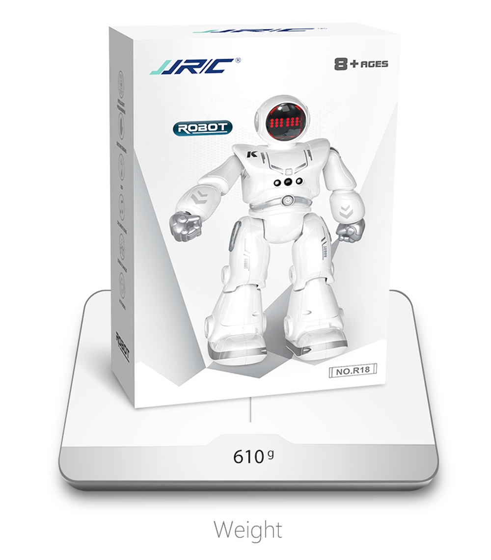JJRC R18 RC Robot 2.4G Gesture Sensing Programmable Remote Control Music Dance Robot Toy - White