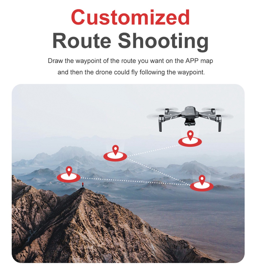 JJRC X19 4K 5G WIFI FPV GPS with Dual Camera 2-Axis EIS Gimbal 25mins Flight Time Brushless RC Drone RTF - Two Batteries
