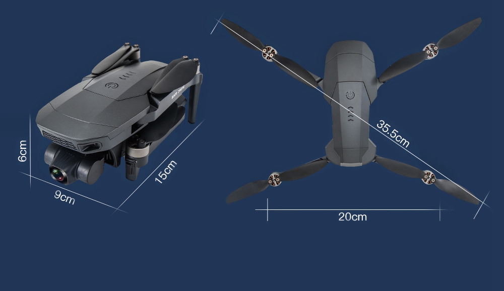 ZLL SG907 MAX 4K 5G WIFI FPV GPS Foldable RC Drone with Dual Camera 3-Axis Gimbal Optical Flow Positioning RTF - Two Batteries with Bag