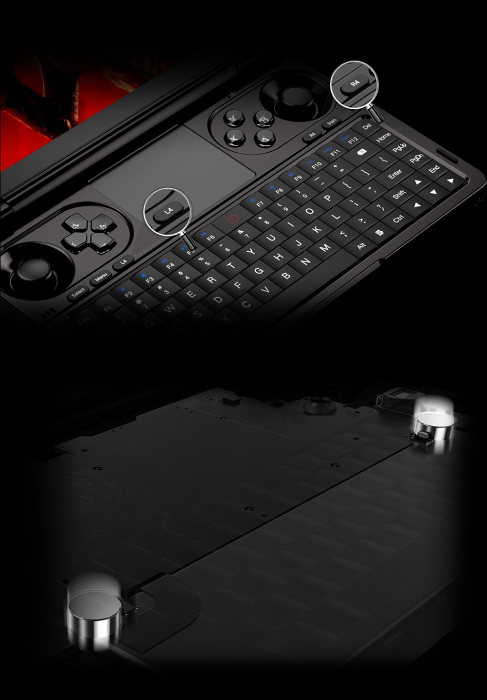 GPD WIN Mini 7-inch Handheld Gaming Console, AMD Ryzen 7 7840U, 120Hz Refresh Rate, 32GB RAM 512GB SSD, Full-Featured Type-C 65W Charging, Support Graphics Card Expansion Dock & USB4, Backlit Keyboard, 1*Oculink Port 1*microSD Card Reader - US Plug