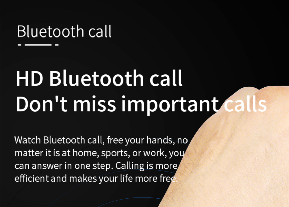 LOKMAT Time 2 Smart Watch Bluetooth Call Heart Rate Monitoring Sports Watch with Sleep Tracker for Android iOS - Blue