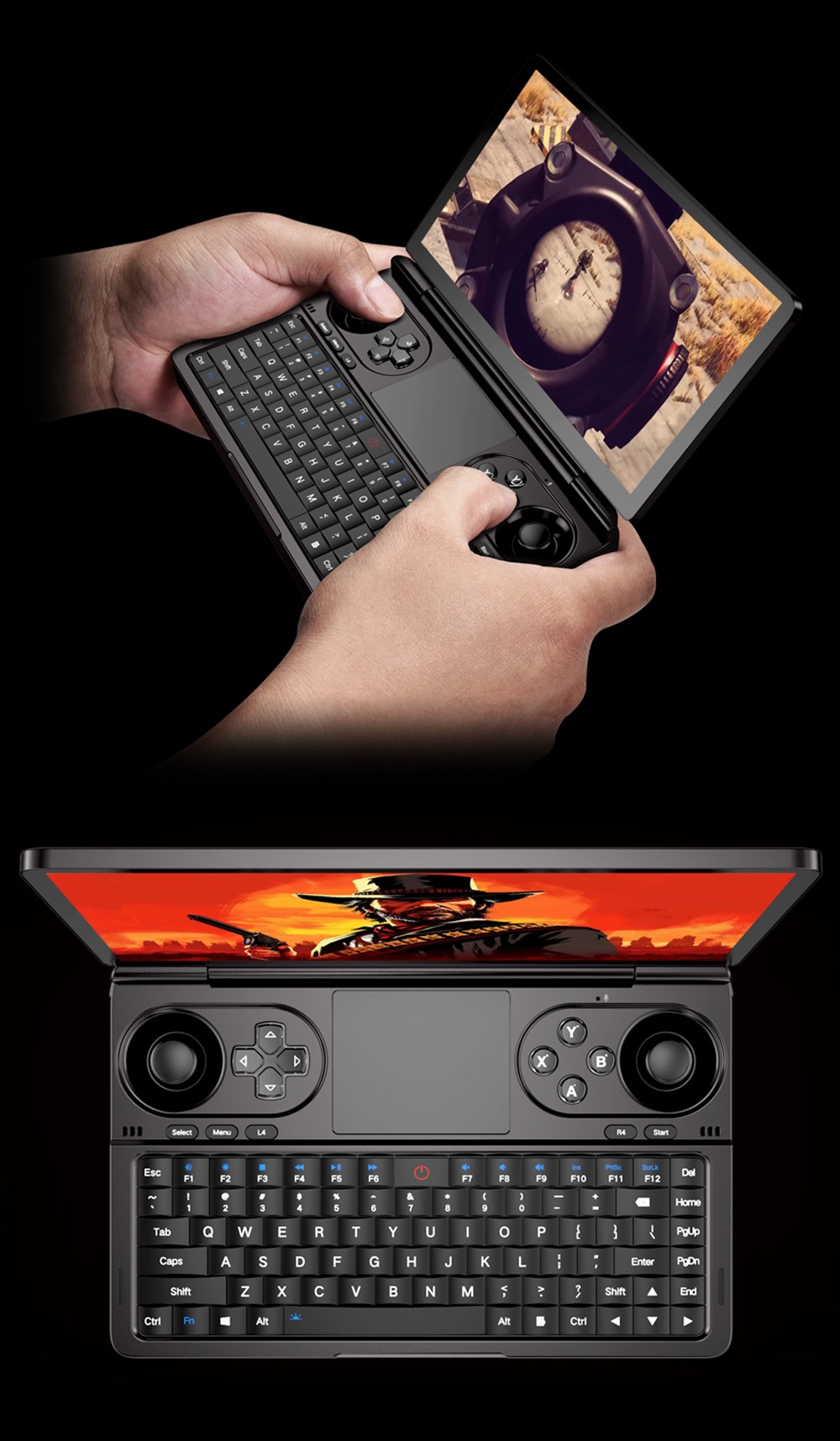 GPD WIN Max 2 2024 Handheld Gaming PC, AMD Ryzen 7 8840U, 10.1” 2560*1600 Screen, 64GB RAM 2TB SSD, 4G LTE, Fingerprint Sensor Power Button, WiFi6, 1*USB4 1*USB3.2 Type-C  1*USB3.2 Type-A 1*Oculink 1*MicroSD Slot 1*SD Slot 1*HDMI2.1 – EU Plug