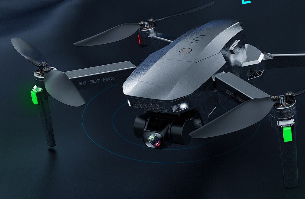 ZLL SG907 MAX 4K 5G WIFI FPV GPS Foldable RC Drone with Dual Camera 3-Axis Gimbal Optical Flow Positioning RTF - Two Batteries with Bag