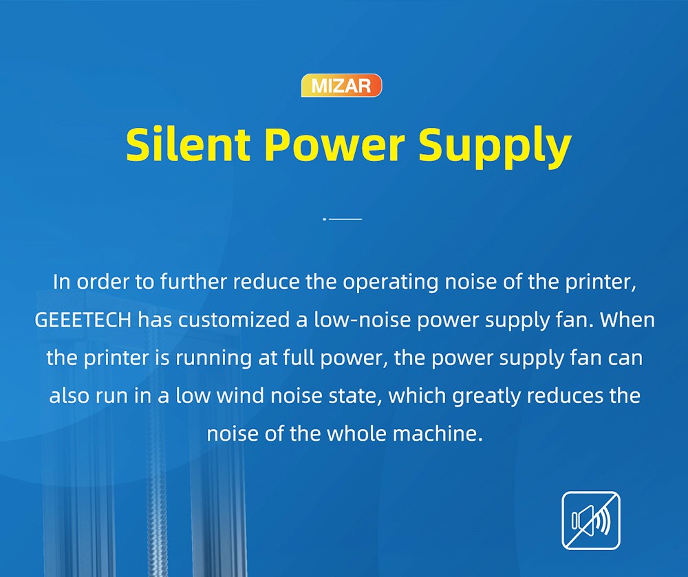 Geeetech Mizar DIY 3D Printer, Auto Leveling, Resume Print, 3.5-inch Color Touch Screen, TMC2208 Silent Drivers, 220*220*260mm