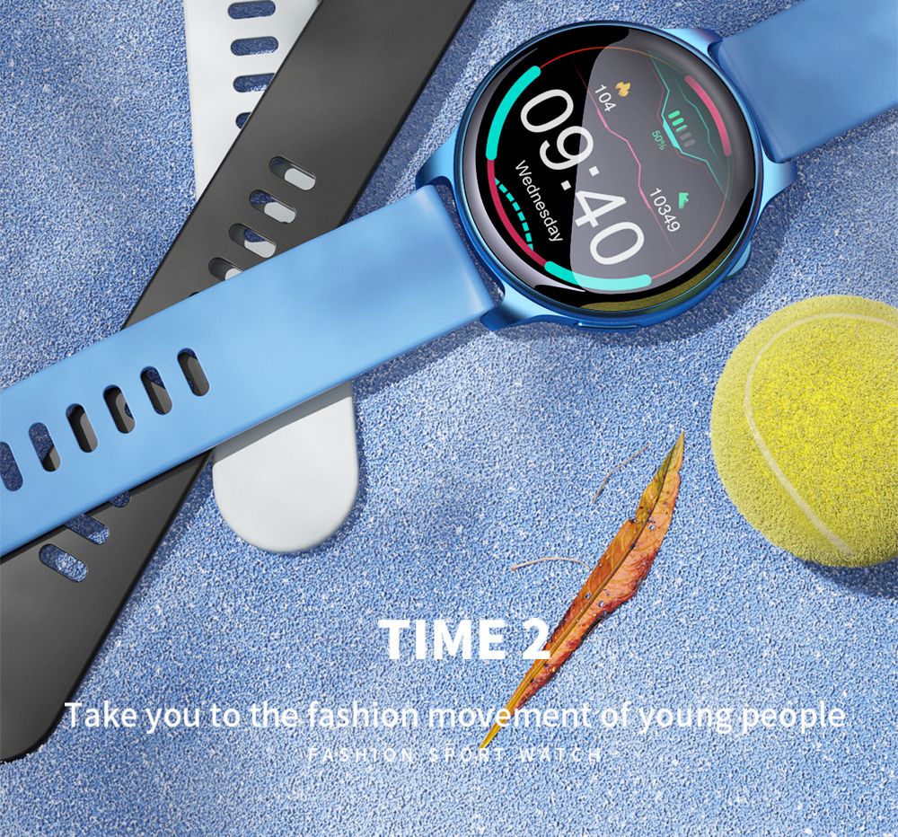 LOKMAT Time 2 Smart Watch Bluetooth Call Heart Rate Monitoring Sports Watch with Sleep Tracker for Android iOS - Blue