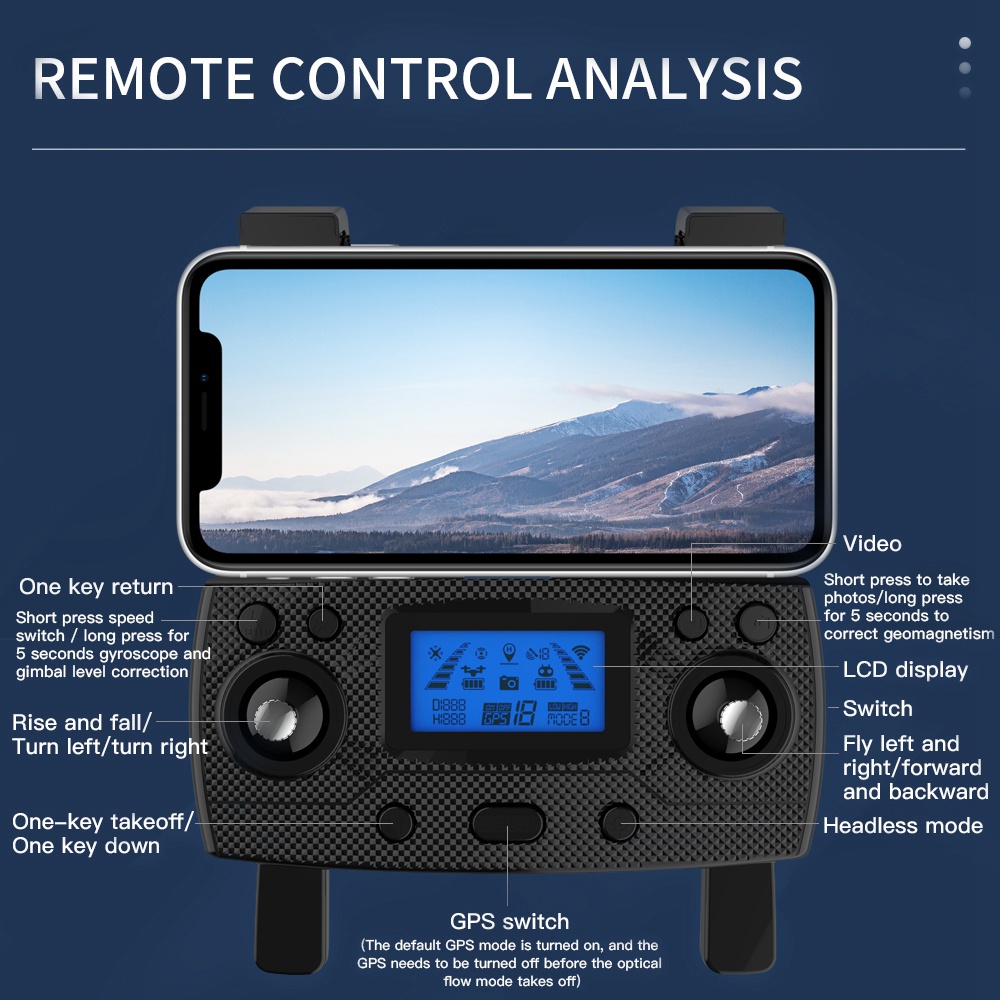 ZLL SG907 MAX 4K 5G WIFI FPV GPS Foldable RC Drone with Dual Camera 3-Axis Gimbal Optical Flow Positioning RTF - Three Batteries with Bag