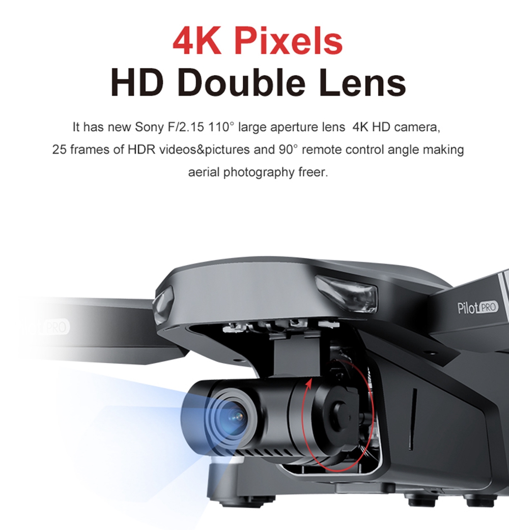 JJRC X19 4K 5G WIFI FPV GPS with Dual Camera 2-Axis EIS Gimbal 25mins Flight Time Brushless RC Drone RTF - Two Batteries