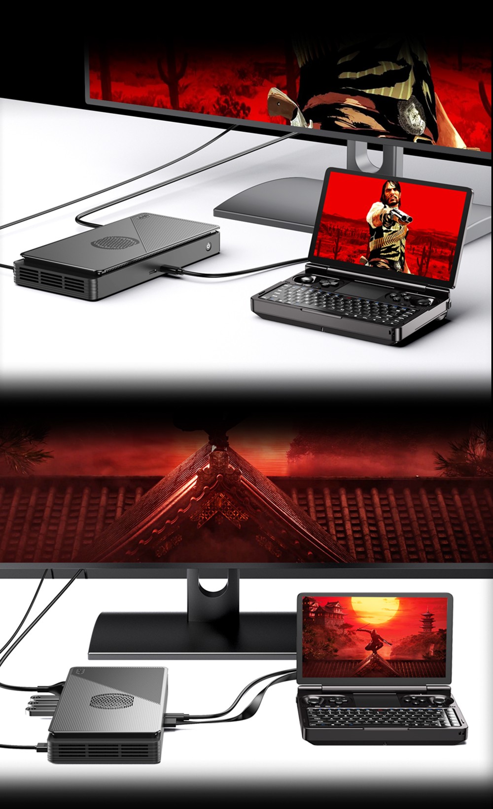 GPD WIN Mini 7-inch Handheld Gaming Console, AMD Ryzen 5 7640U, 120Hz Refresh Rate, 16GB RAM 512GB SSD, Full-Featured Type-C 65W Charging, Support Graphics Card Expansion Dock & USB4, Backlit Keyboard, 1*Oculink Port 1*microSD Card Reader - EU Plug