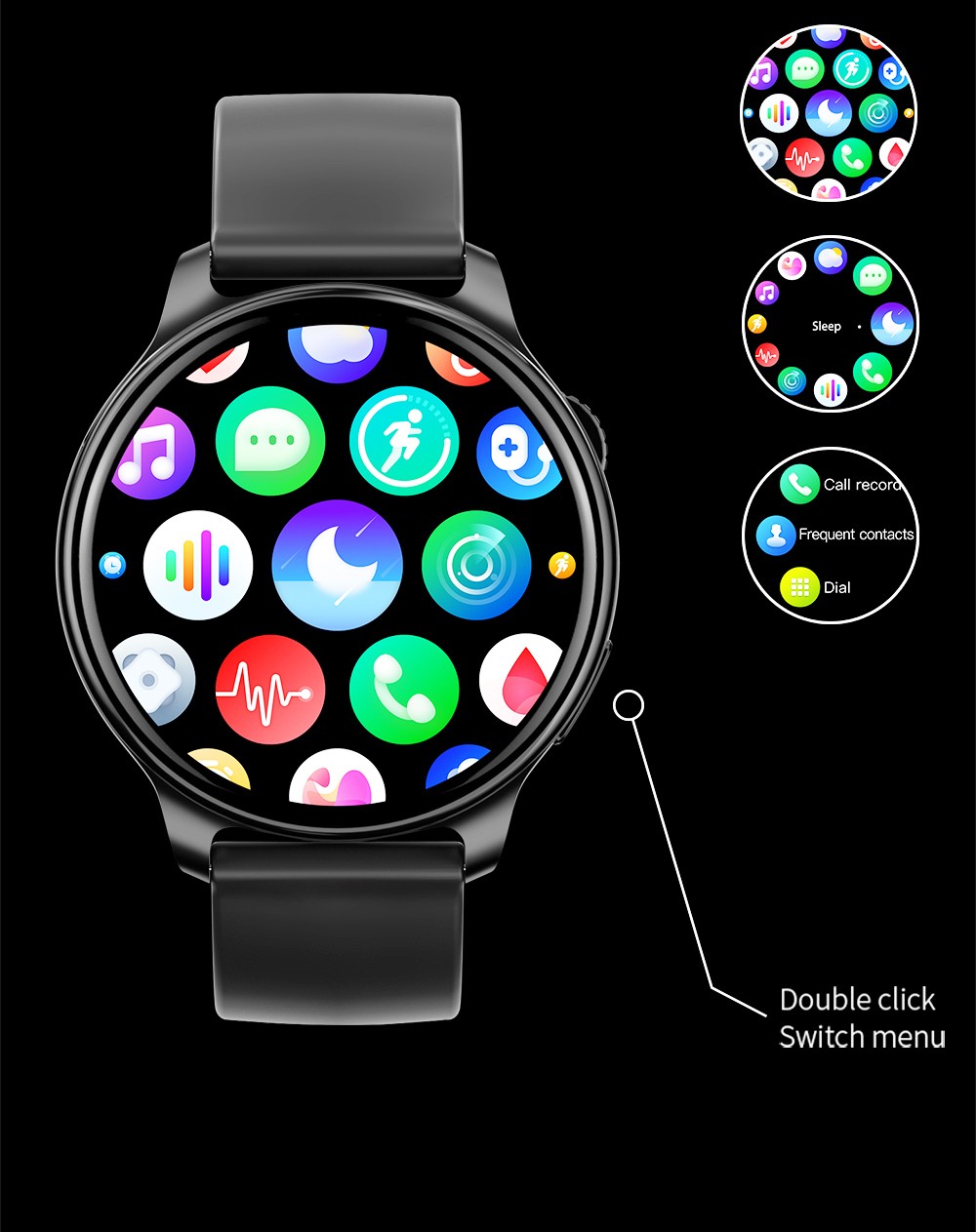 LOKMAT Time 2 Smart Watch Bluetooth Call Heart Rate Monitoring Sports Watch with Sleep Tracker for Android iOS - Blue
