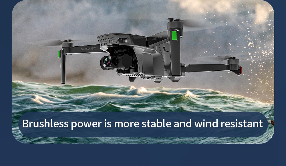 ZLL SG907 MAX 4K 5G WIFI FPV GPS Foldable RC Drone with Dual Camera 3-Axis Gimbal Optical Flow Positioning RTF - Two Batteries with Bag