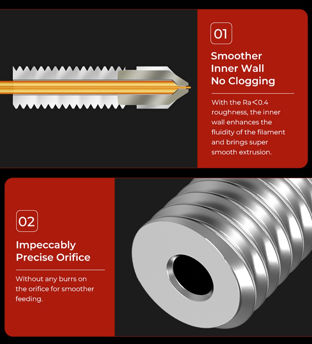 Creality K1 Max 0,4/0,6/0.8mm High Flow Nozzle Kit