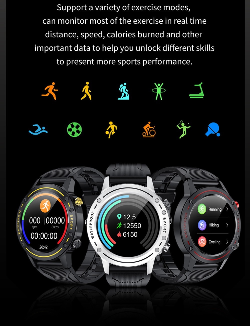 D01 Smartwatch Health Monitoring Bluetooth Calling Watch