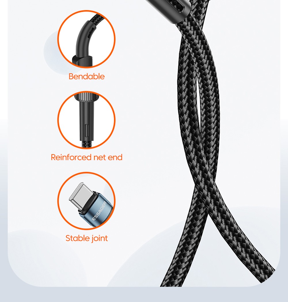 ESSAGER 100W Type-C to Type-C Data Cable 2m