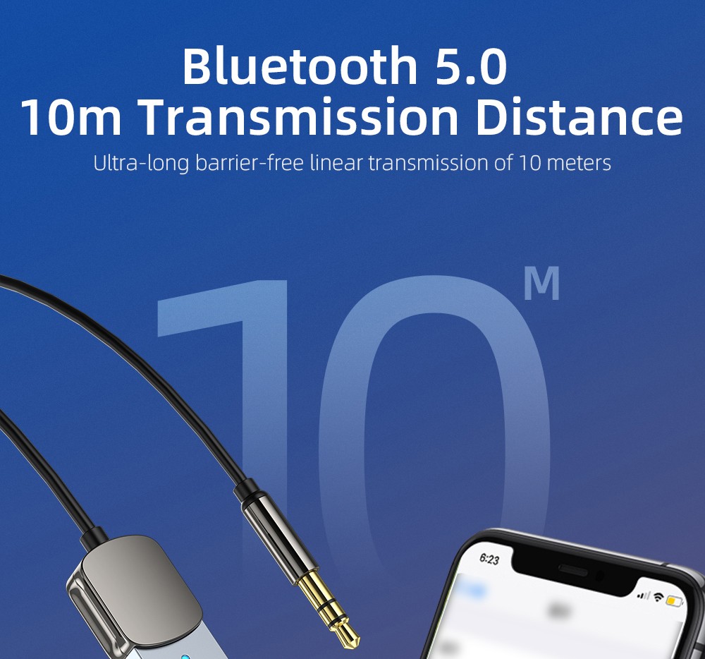 ESSAGER Bluetooth 5.0 Aux Adapter for Car