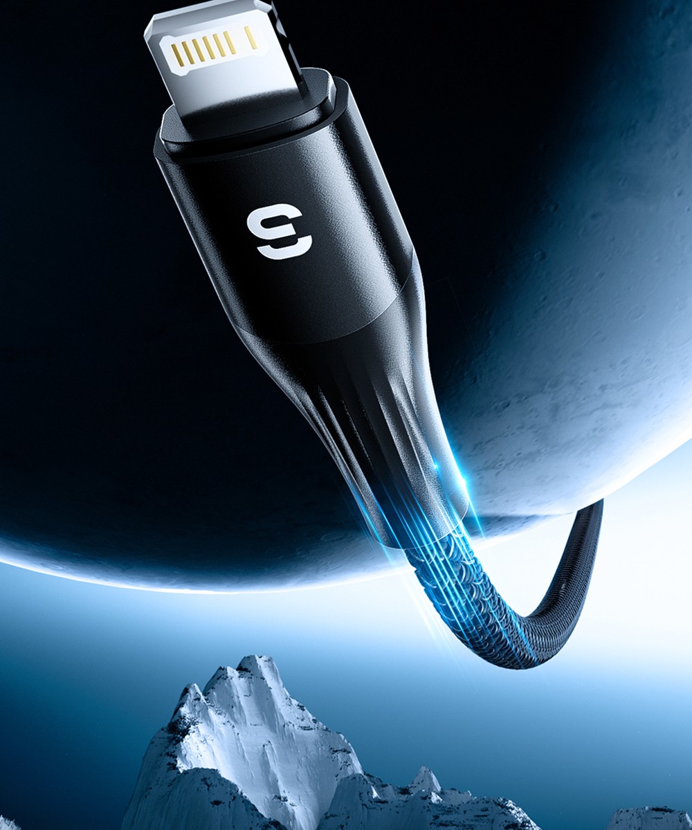 ESSAGER PD29W Fast Charging Data Cable, Type-C to Lightning, 480Mbps Transfer Rate, for iPhone 14 13 12 Pro Max, 1m Cable