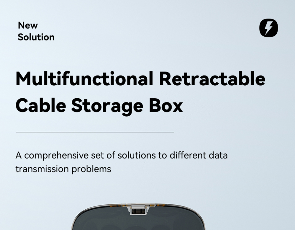 ESSAGER Type-C To Type-C Data Cable, USB Micro Lightning Connectors, PD 60W Fast Charging, 480Mbps Transmission Rate, Travel Multifunctional Charge Cord with Storage Box, for Laptops / Tablets / Mobile Phones - White