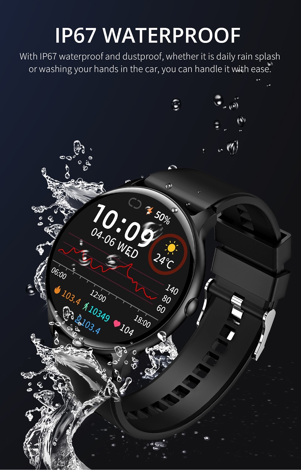 G5 Smartwatch 1.63 inch IPS Screen Waterproof Sports Watch Health Monitoring Bluetooth Calling - Pink