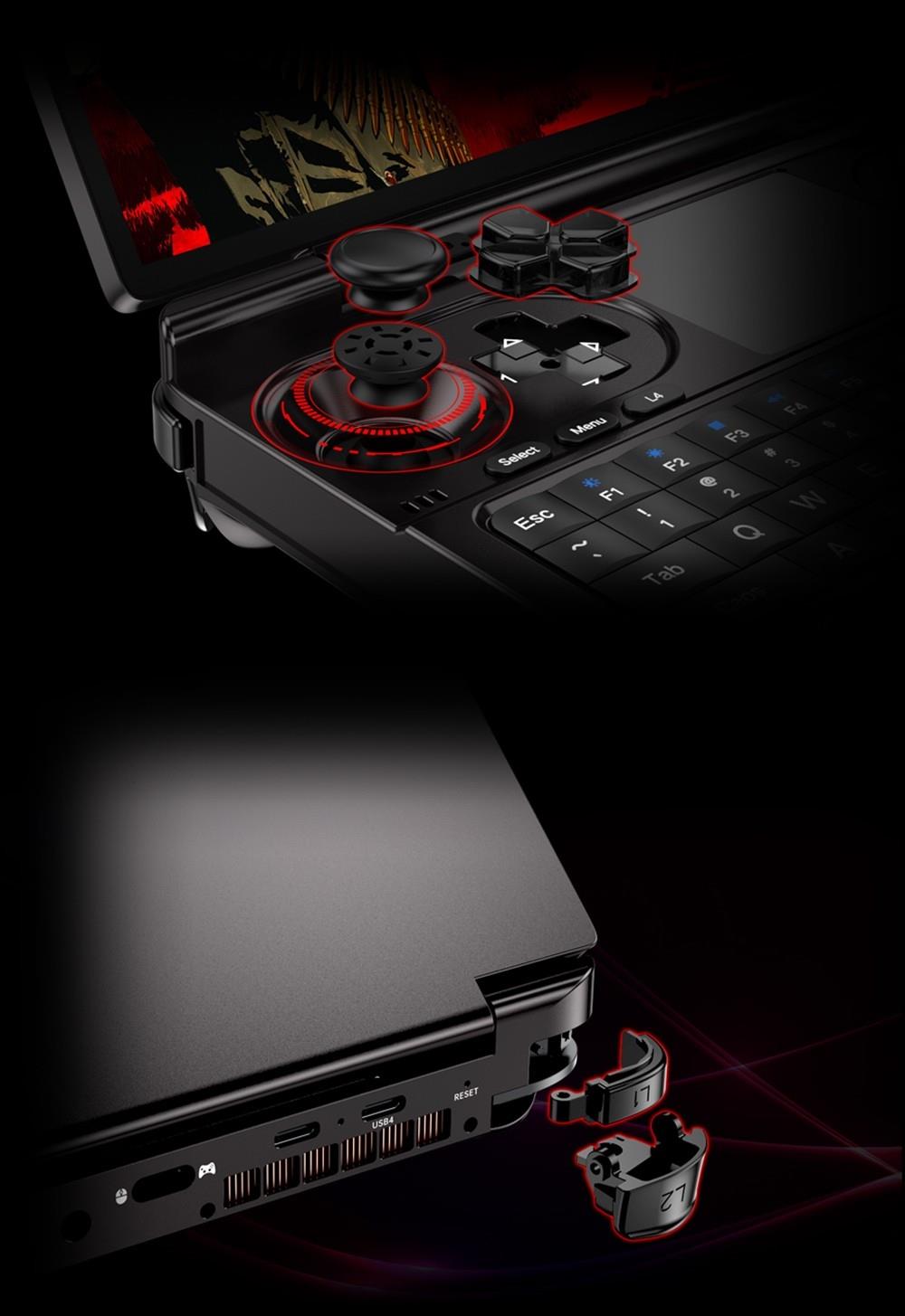 GPD WIN Mini 7-inch Handheld Gaming Console, AMD Ryzen 5 7640U, 120Hz Refresh Rate, 16GB RAM 512GB SSD, Full-Featured Type-C 65W Charging, Support Graphics Card Expansion Dock & USB4, Backlit Keyboard, 1*Oculink Port 1*microSD Card Reader - US Plug