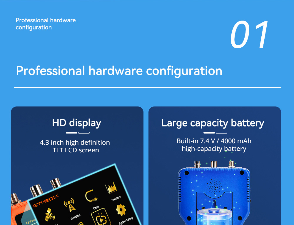 Gtmedia V8 Finder PRO 2 Satellite Finder ATSC-C Digital Satellite Signal Detector - Orange, US Plug
