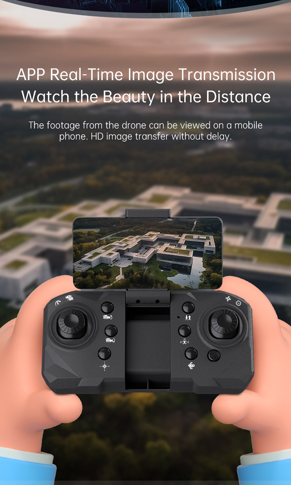 JJRC H117 Color Changing Drone 2 Batteries, Black